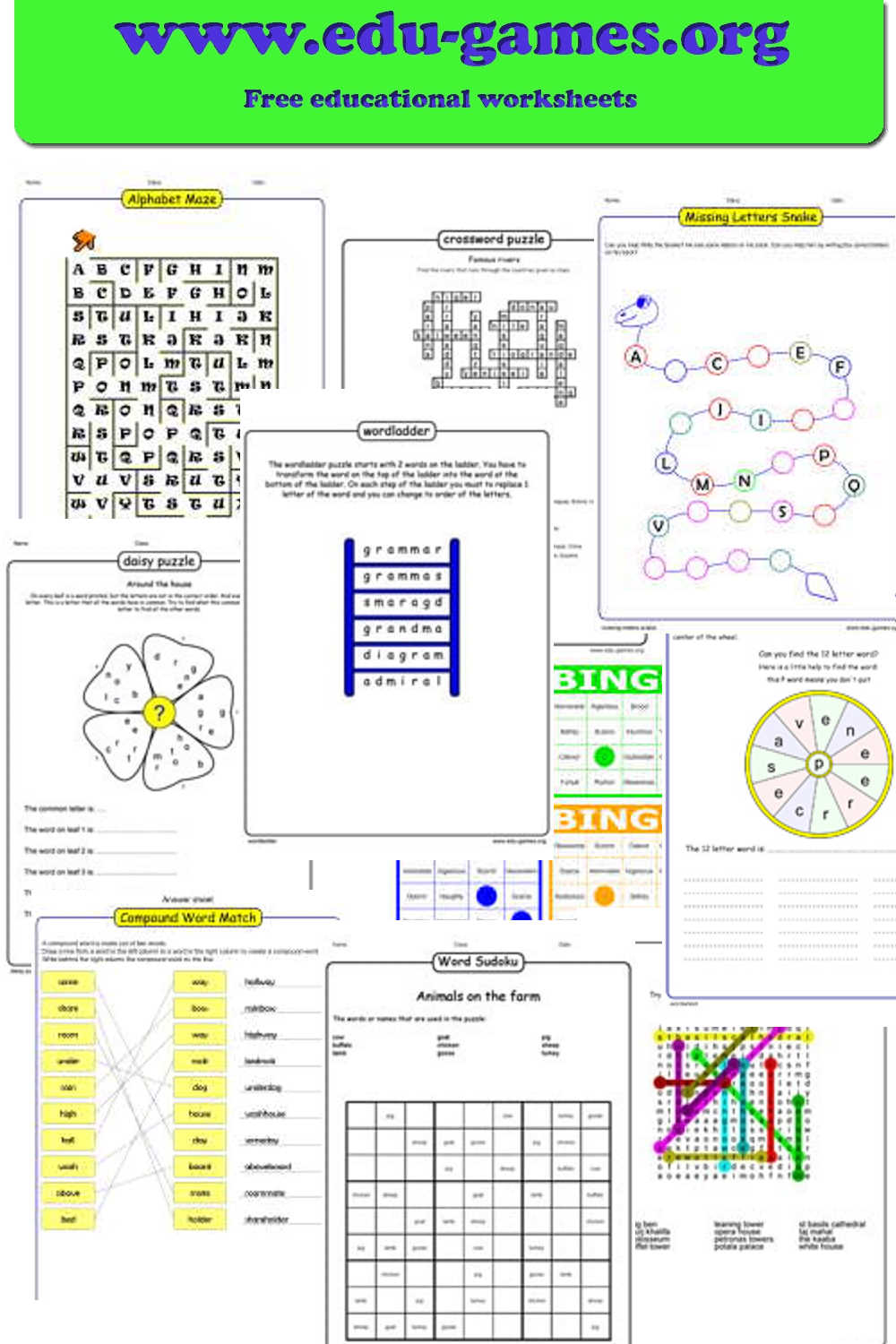 Free educational word games for kids