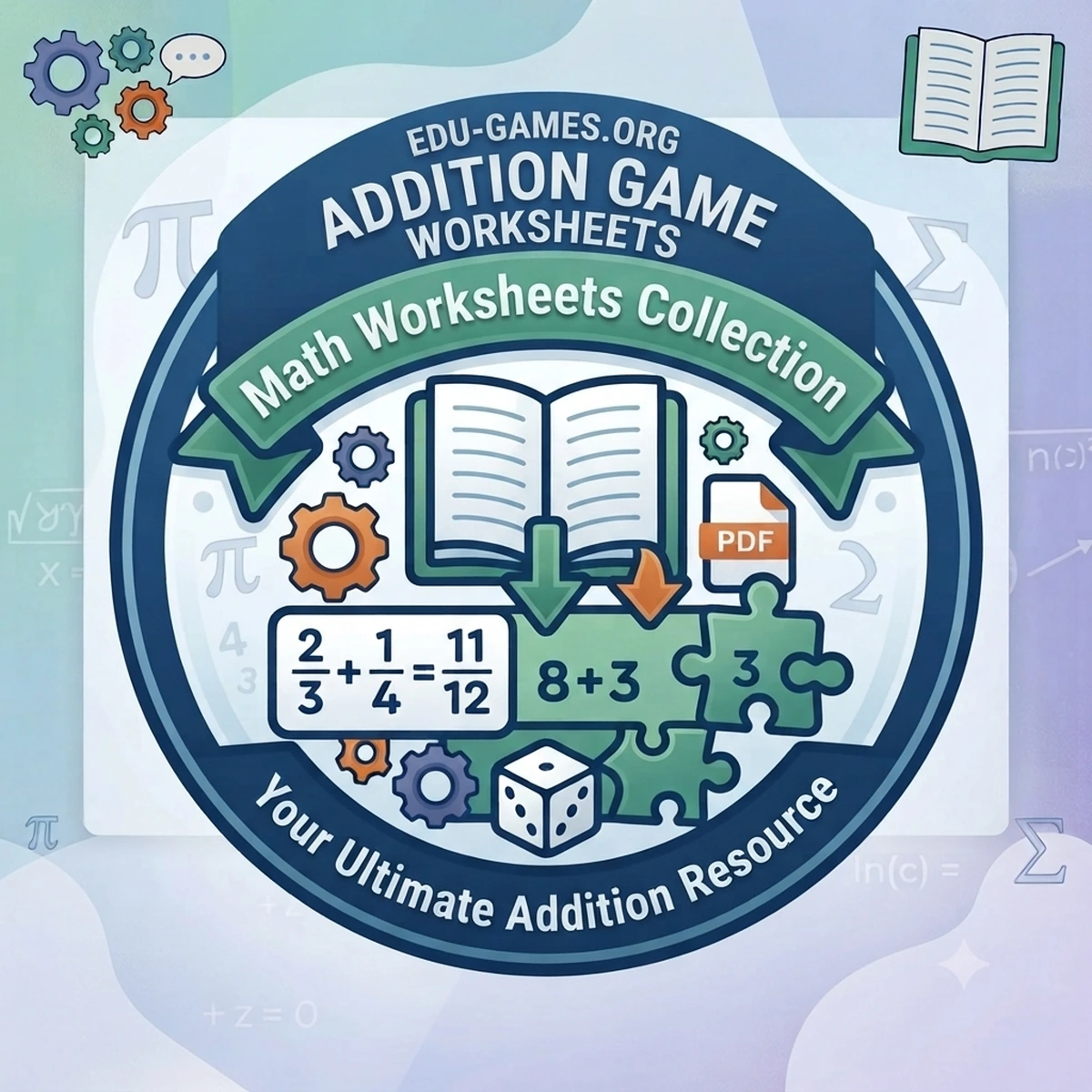 Free printable addition puzzle games and activity sheets for classroom use