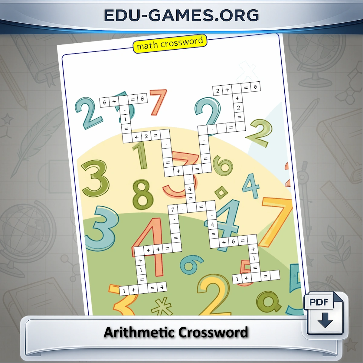 Free printable arithmetic crossword puzzle maker