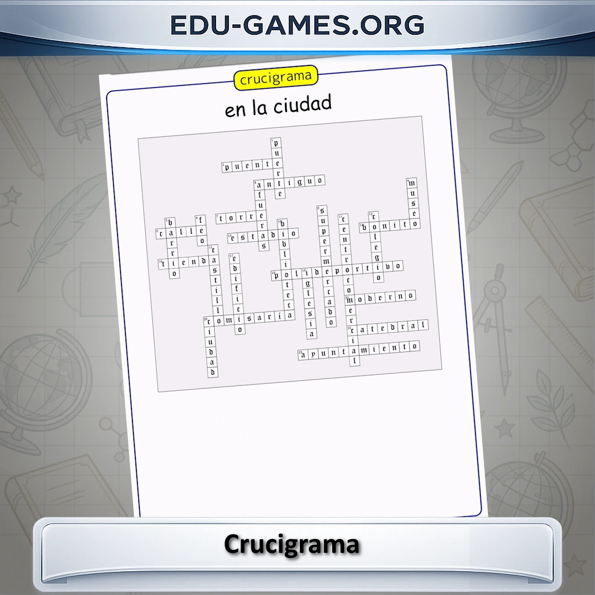 Creador de crucigramas online gratis — diseña e imprime tu crucigrama personalizado.
