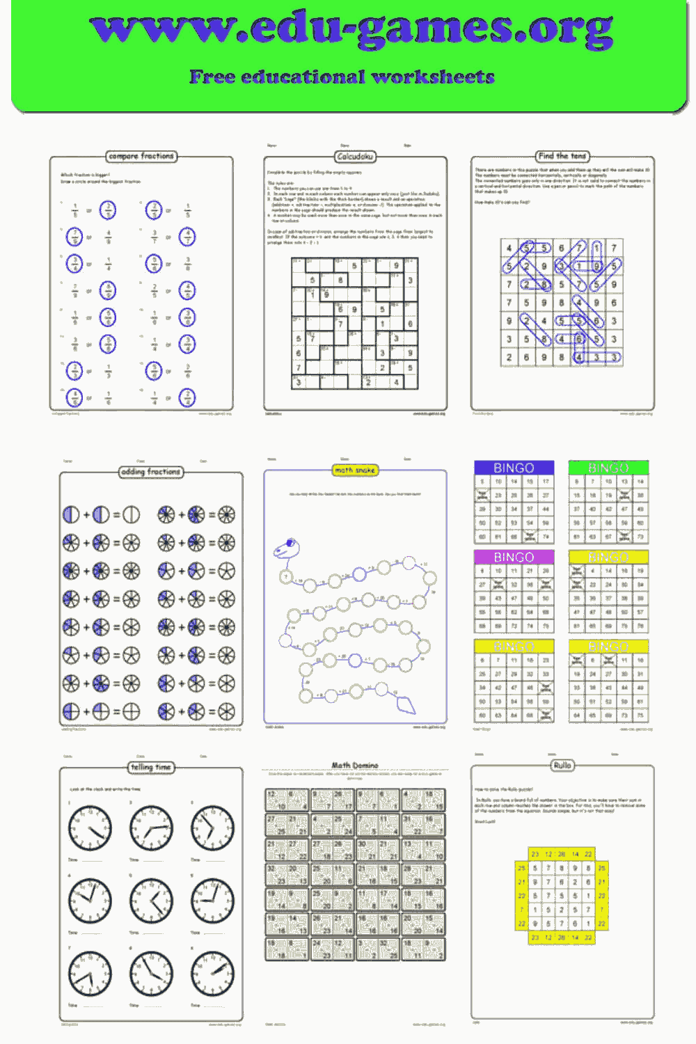 Free Printable Math Games for Grade 4 — Worksheets, Activities & PDFs