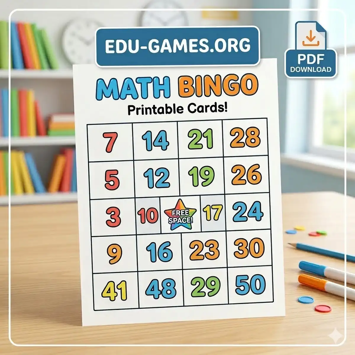 Math Bingo Example