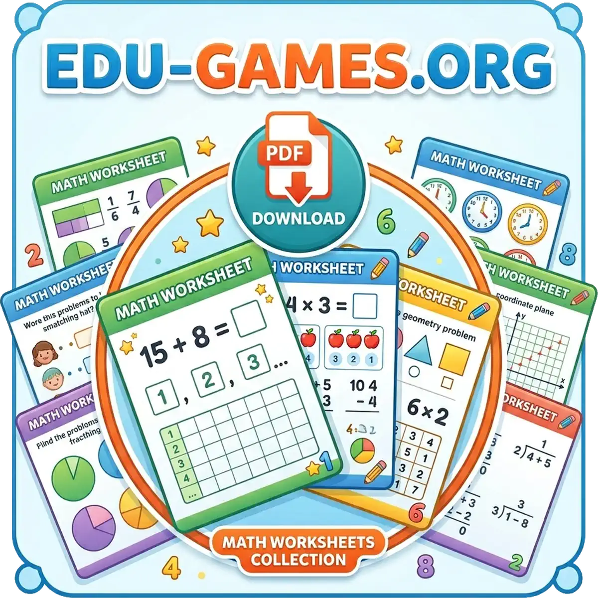 Printable Math Games for All Grades – Free Library | Edu-Games.org