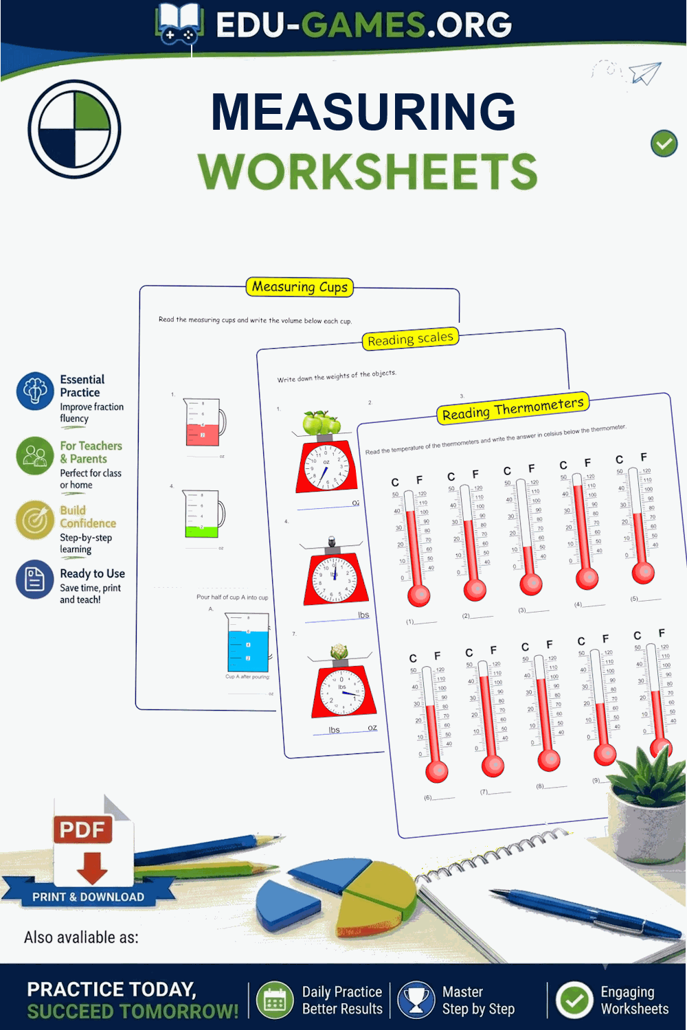 Free Printable Measuring Worksheets — Generators