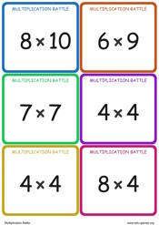 Logo for the game: Multiplication Battle