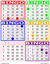 Create Multiplication Bingo cards for a small-group math game.