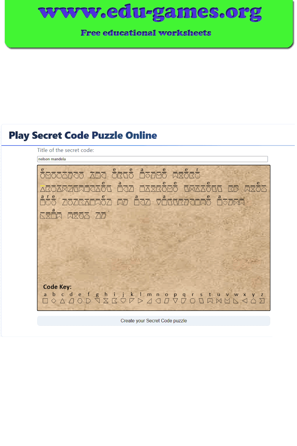 Play Secret Code Puzzle Online | Free Word Game — No Sign-up