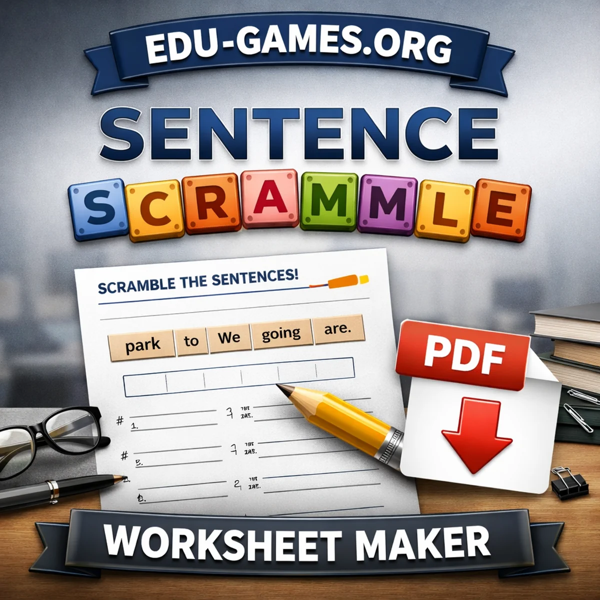 The web-application sentence scrambler maker.