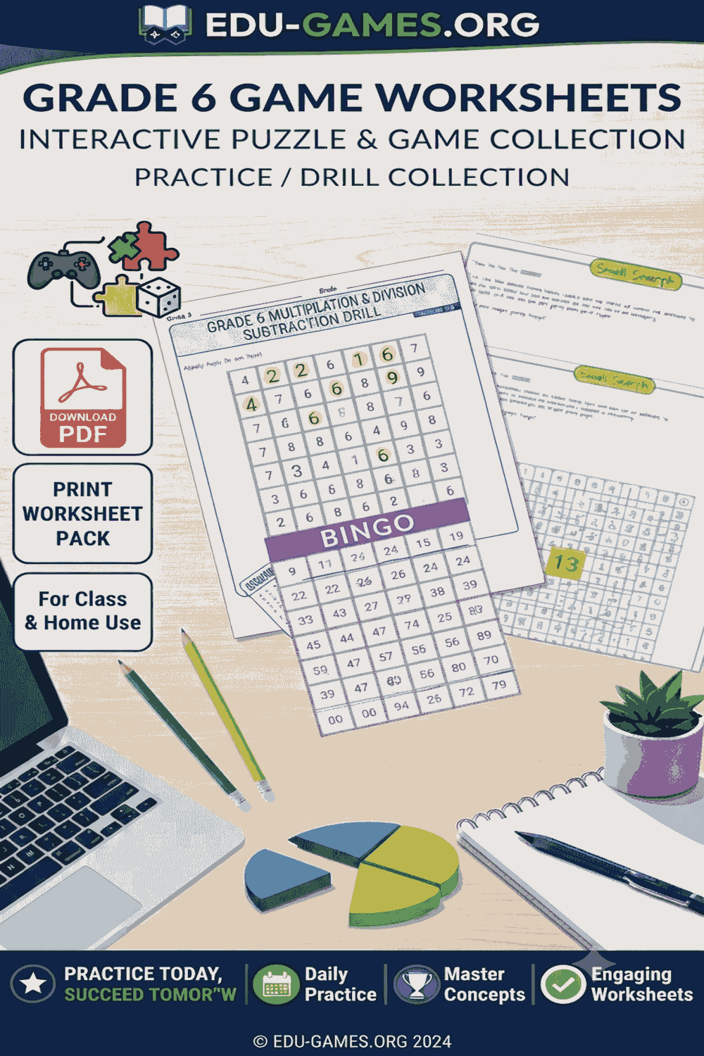 Free Printable Math Games for Grade 6 — Worksheets, Activities & PDFs