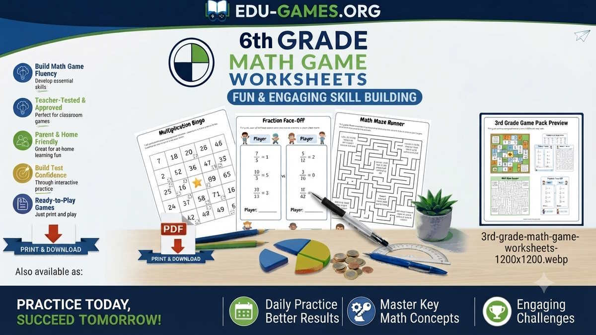 Grade 6 Topics About Math Free Printable Math Games for Grade 6 — Worksheets, Activities & PDFs
