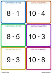 Logo for the game: Subtraction Battle