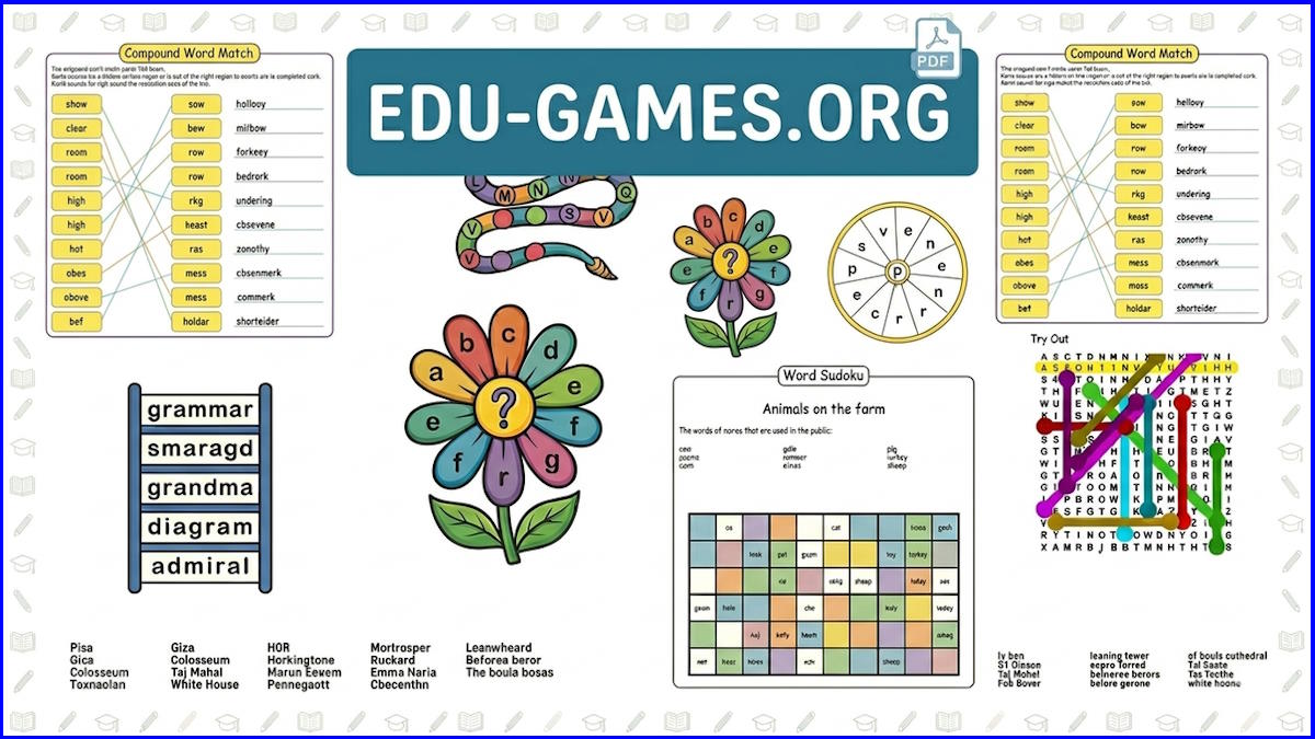 Printable Word Games for Kids — Free Word Puzzles to Boost Vocabulary ...
