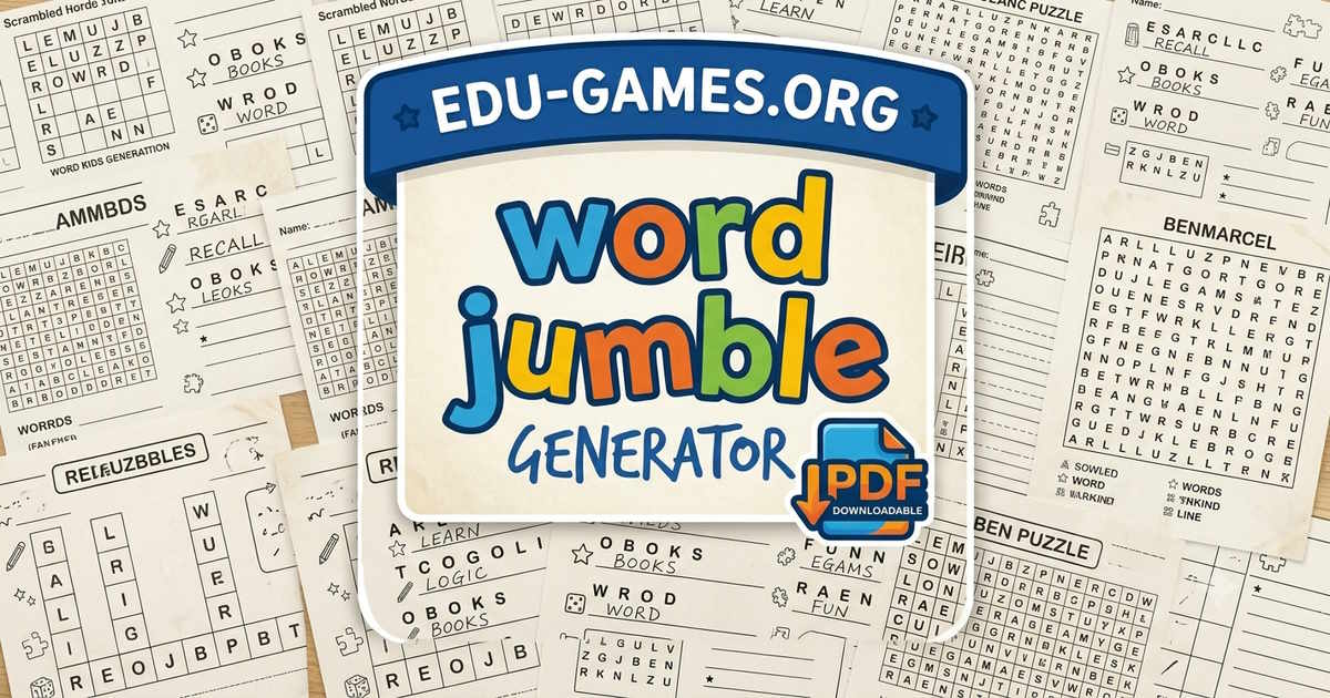 Free Word Scramble Maker & Jumble Generator | Edu-Games