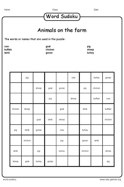 Word Sudoku Game Maker Free Printable Worksheets